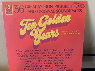 Ten Golden Years: 36 Great Motion Picture Themes & Original Soundtracks - United Artists 2-LP Vinyl Record Set
