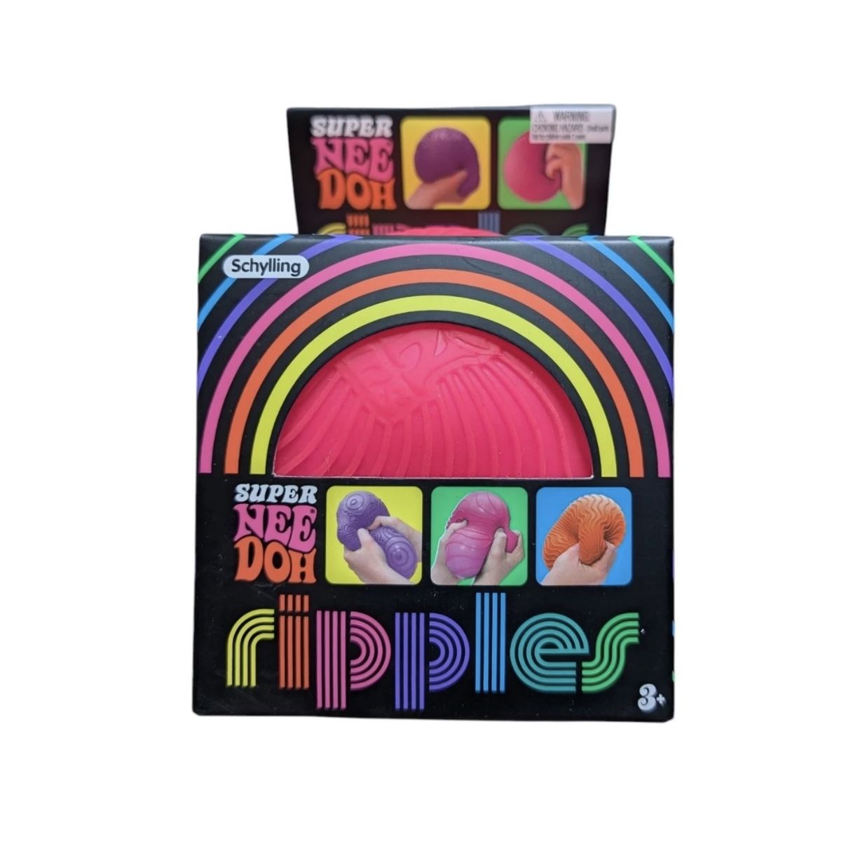 Schylling Super NeeDoh Ripples Fidget Toy New in Box - Rare Pink Color
