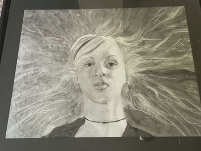 Huge Original Charcoal Portrait