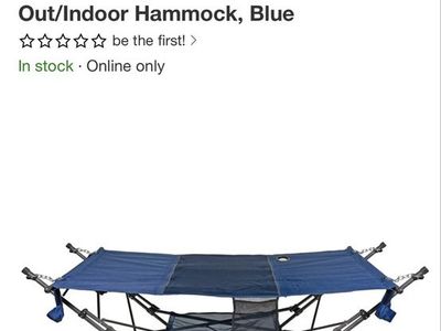 Zenithen Full-Sized Portable Folding Indoor Outdoor Hammock with Carrying Bag - Blue
