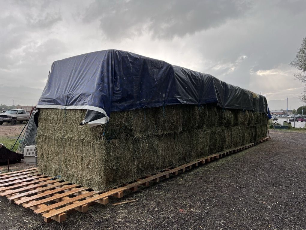 Billboard vinyl tarps perfect for hay covers, rv covers, weed barriers, xeriscape