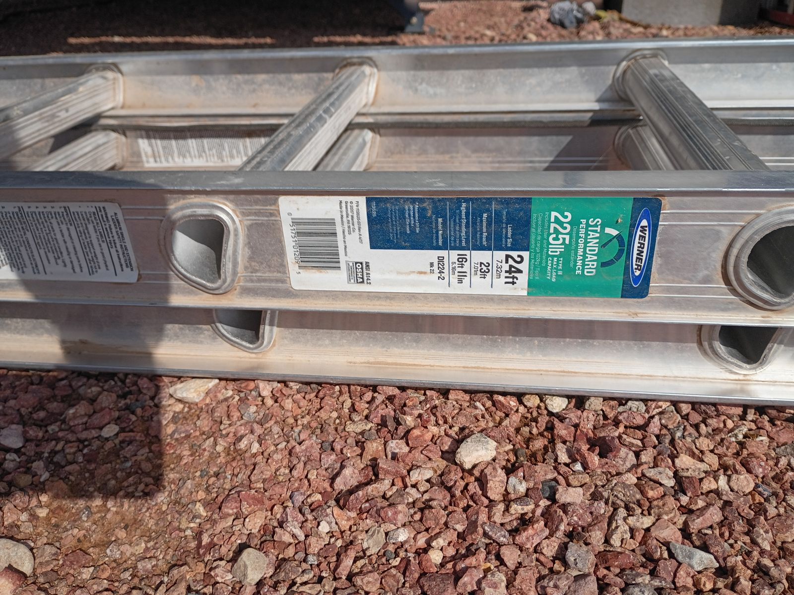 Werner 24 foot aluminum extension ladder