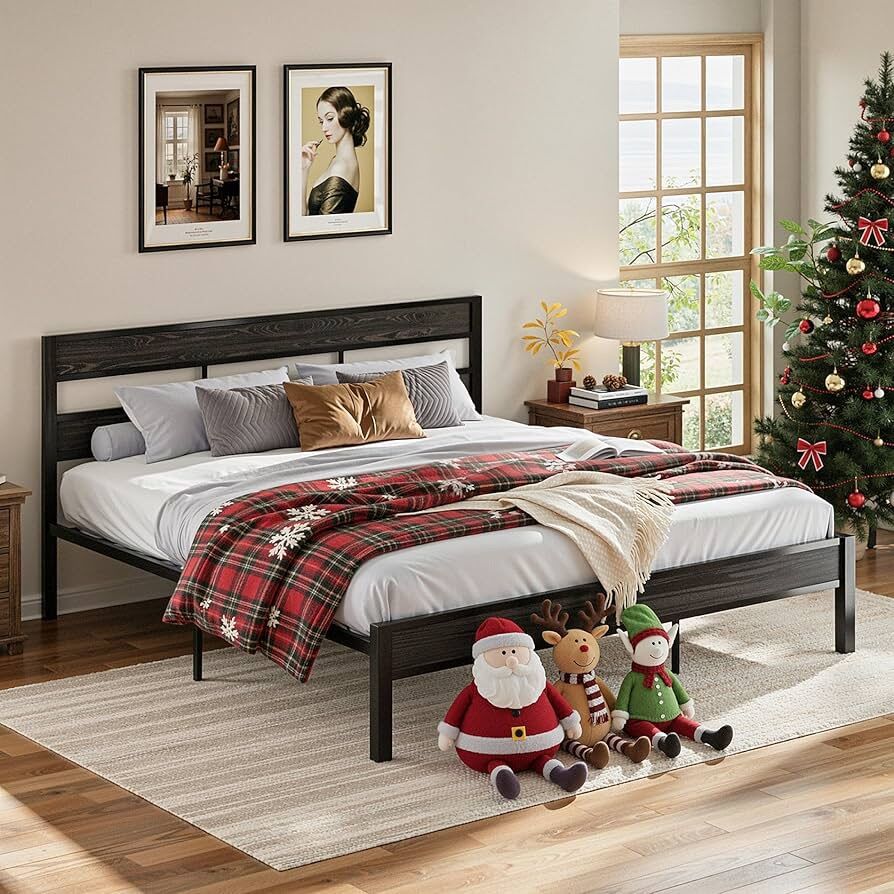 LIKIMIO King Bed Frame, with Headboard