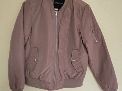 Maurices Mauve Pink Bomber Jacket Full Zip Women's Size S