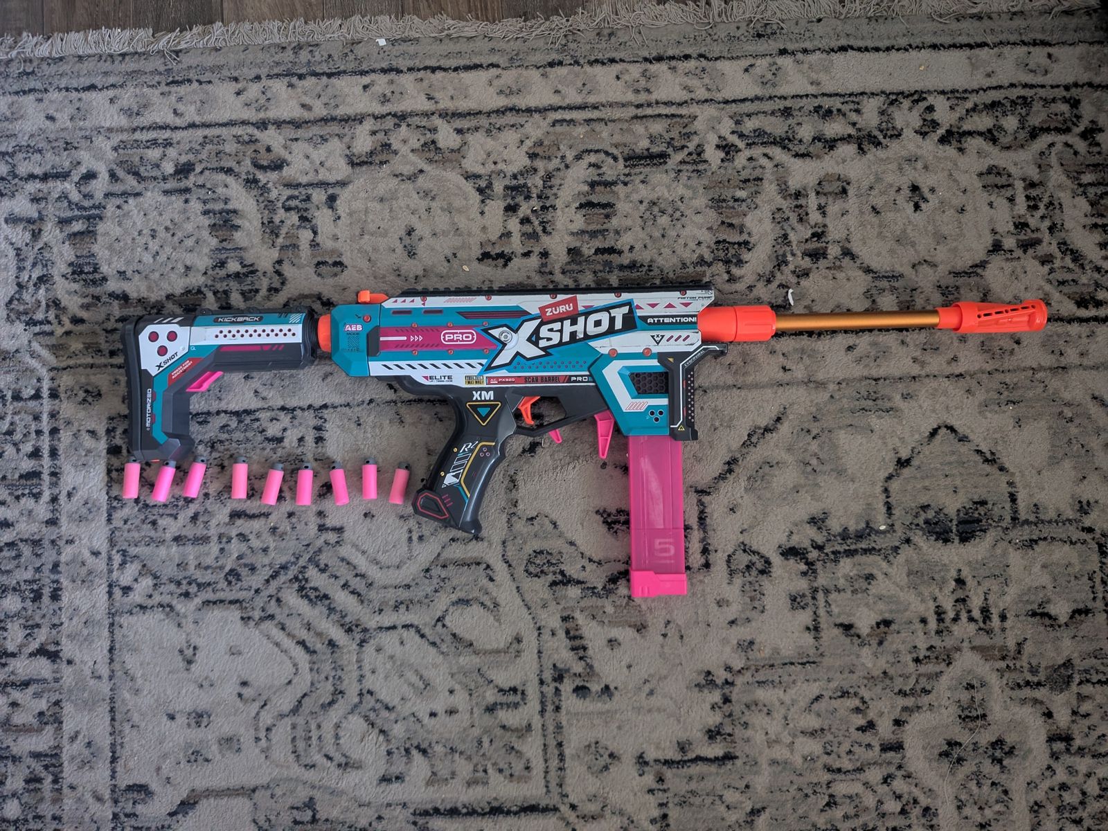 Zuru XShot Pro Motorized Piston Pump AEB Toy Dart Blaster