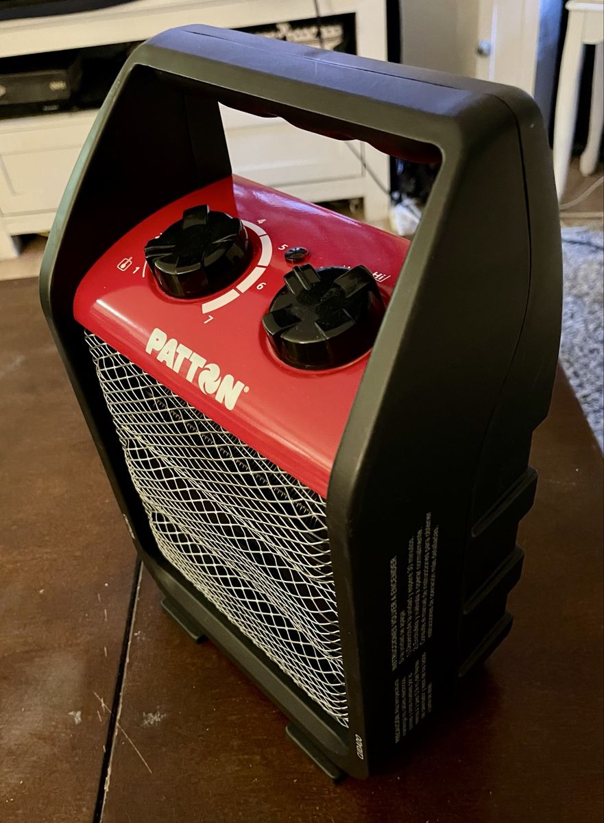 Patton Utility Heater - Red/Black Portable Electric Space Heater