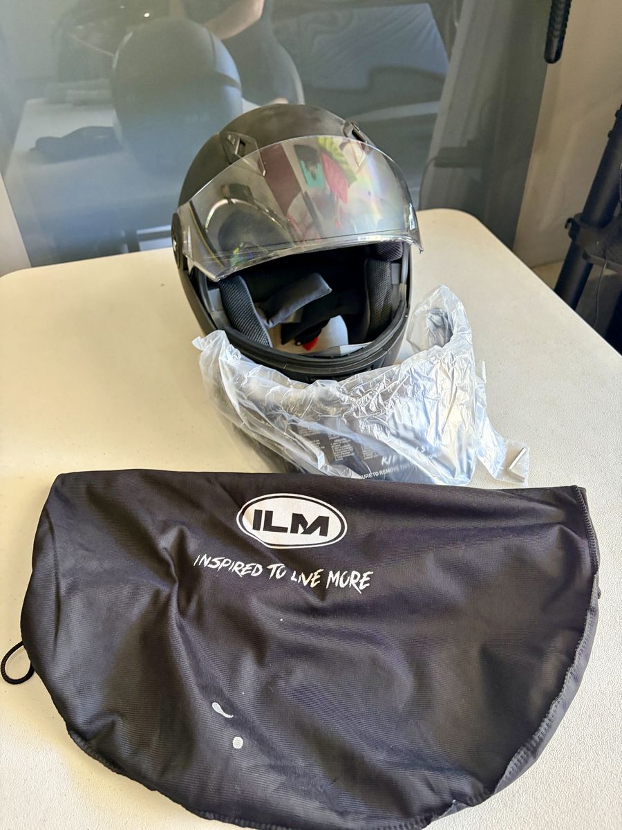 ILM Full Face Motorcycle Helmet Matte Black - Inspired to Live More