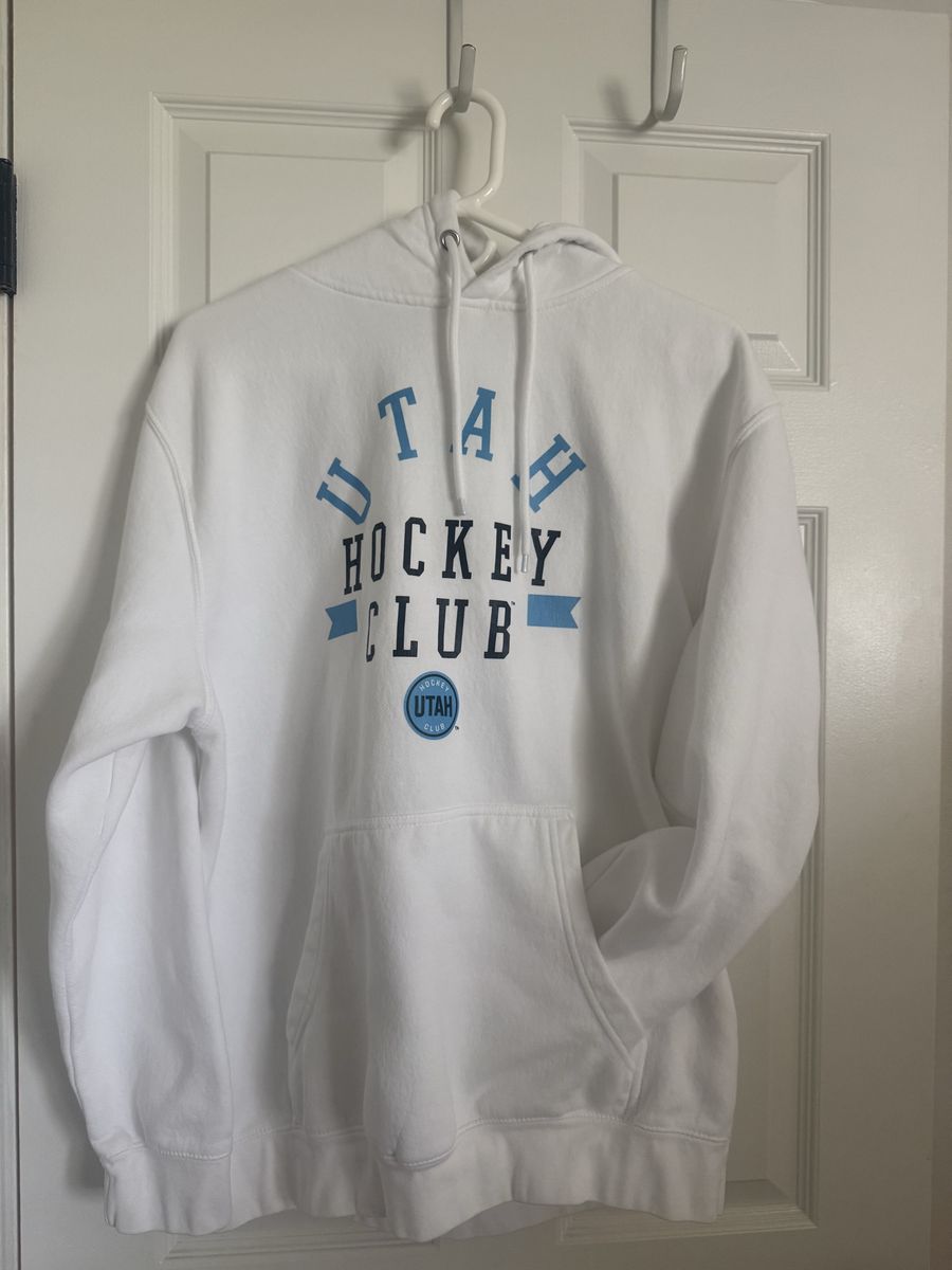 Utah Hockey Club White Hoodie Sweatshirt Size Large
