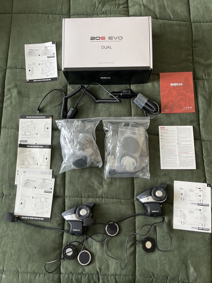 Sena 20S EVO Dual Motorcycle Bluetooth Communication System - Rideconnected Intercom