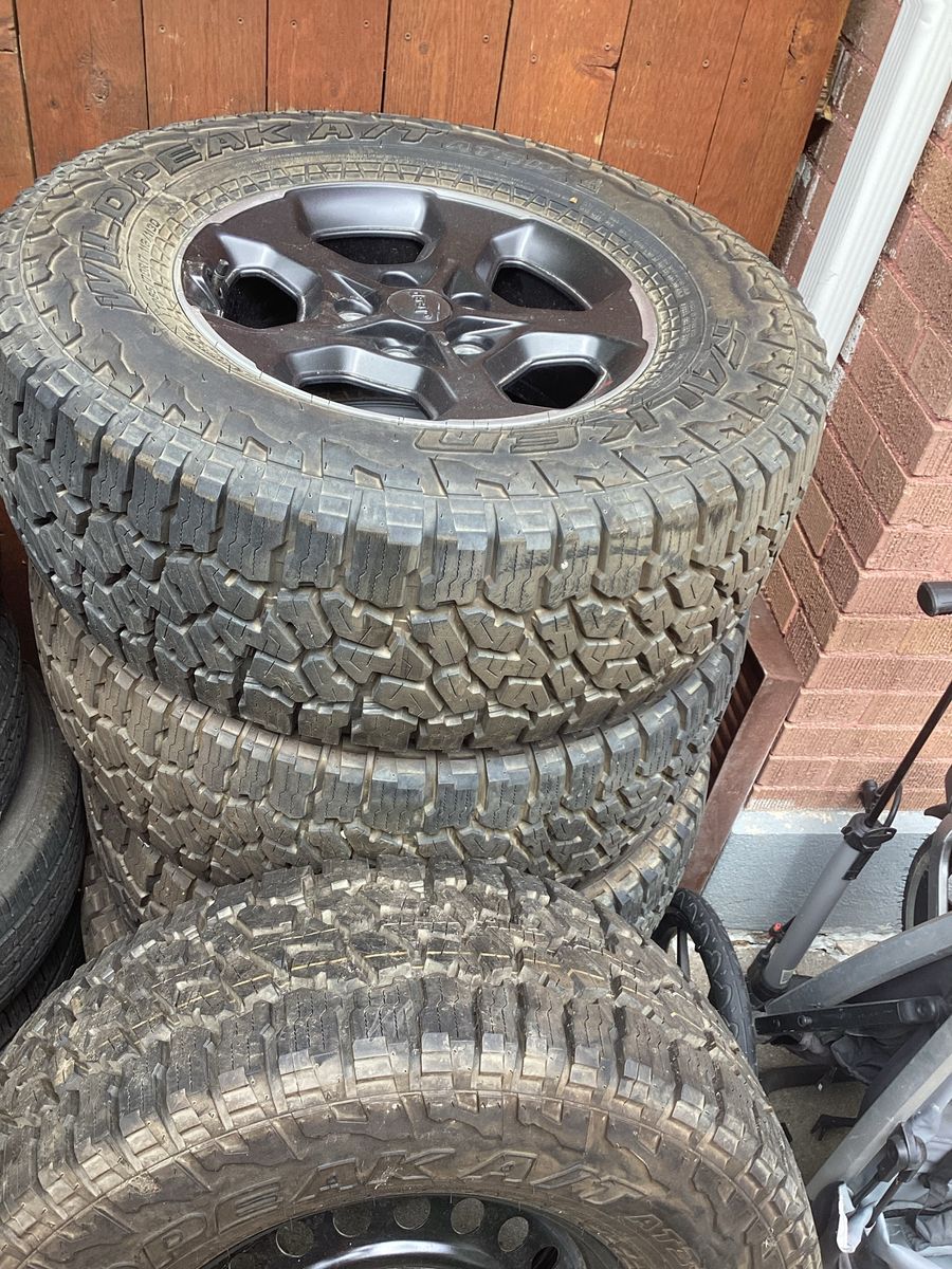 Goodyear Wrangler Wildpeak A/T Tires with Jeep Rims - Set of 5, All-Terrain