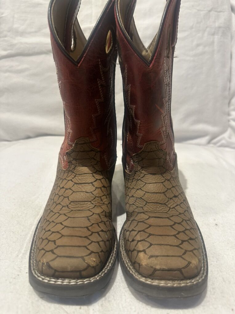 Smoky Mtn Youth 1 Brown/Red Western Boots