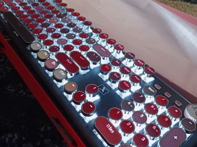 Mechanical Gaming Keyboard. Steampunk Vintage Retro Style...