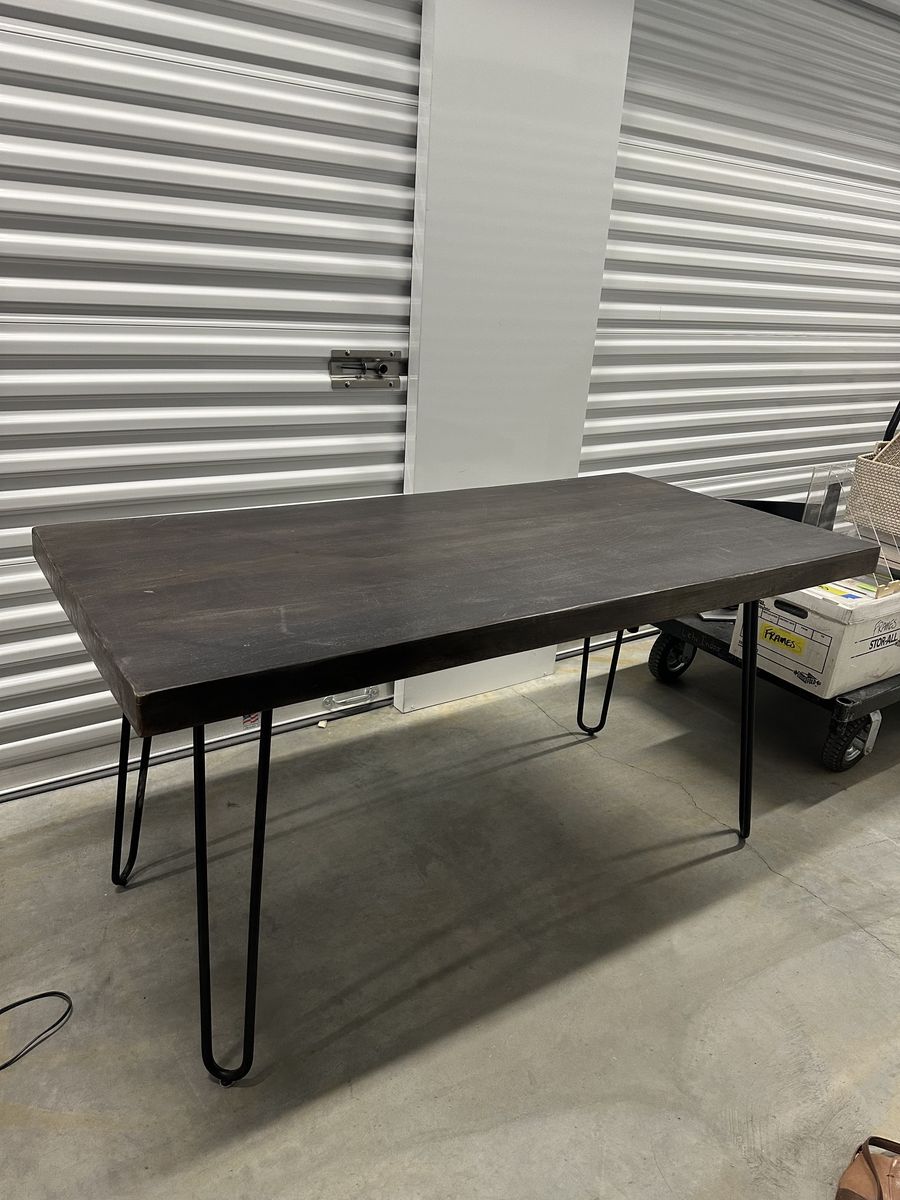 Solid Wood Dark Finish Desk/Dining Table