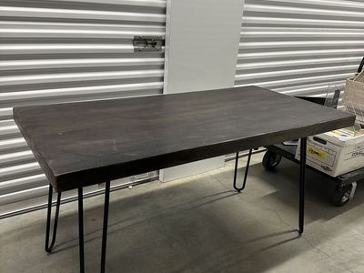 Solid Wood Dark Finish Desk/Dining Table