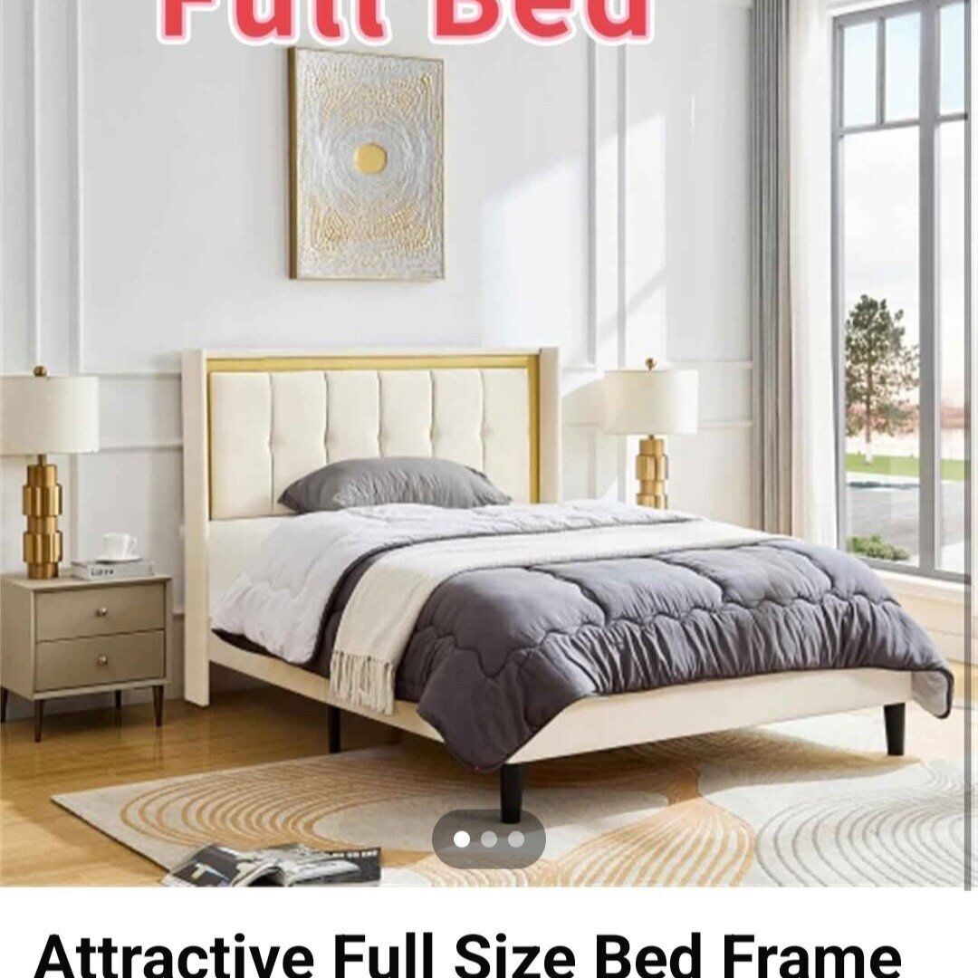 Full Size Bed with Headboard Set