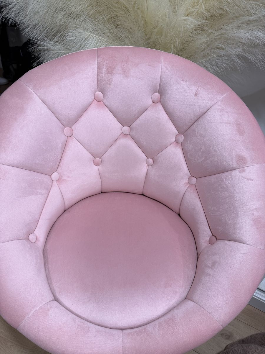 Mavin Velvet Swivel Barrel Chair