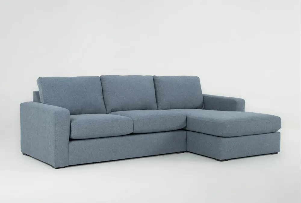 Blue three seat couch