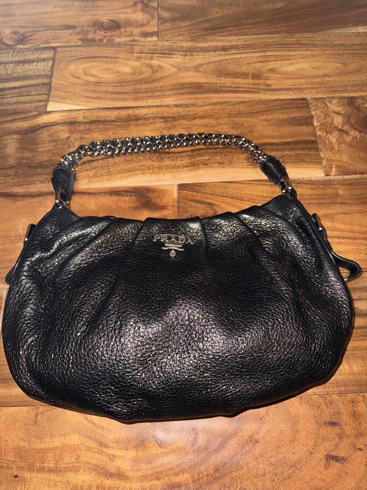 Like New Authentic PRADA Leather Chain Purse