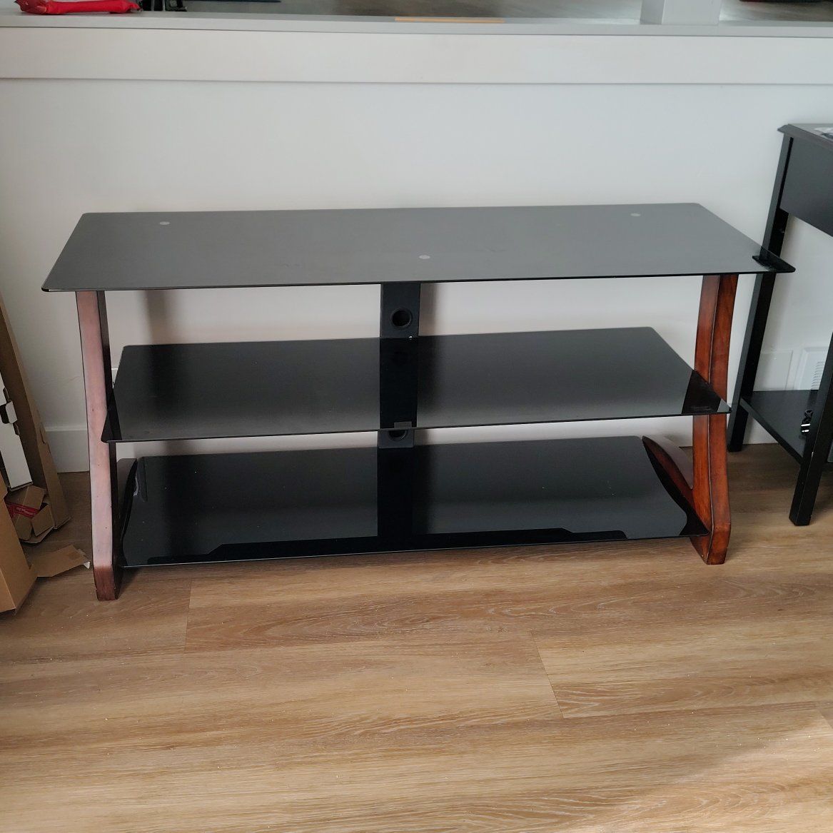 Tempered glass console table