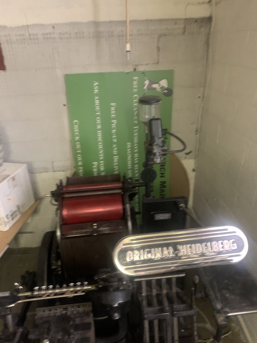 heidelberg Tiegal Windmill letterpress