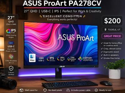ASUS ProArt PA278CV 27" QHD Monitor (2560x1440) USB-C IPS #17