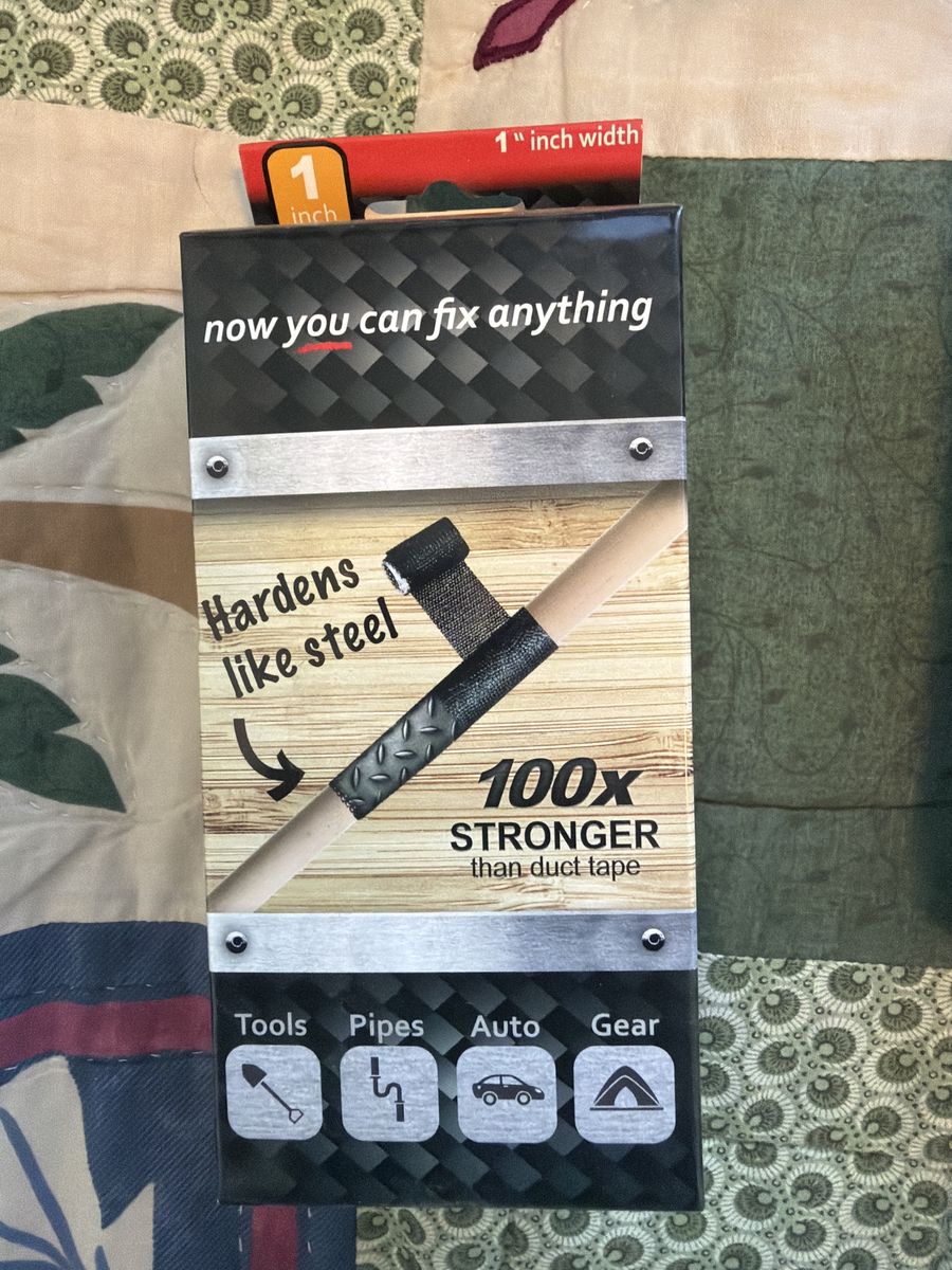 Now You Can Fix Anything Repair Tape - 1" , 2”, 4”Inch Width, Hardens Like Steel, 100x Stronger