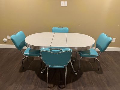 Retro style dining table and 4 chairs
