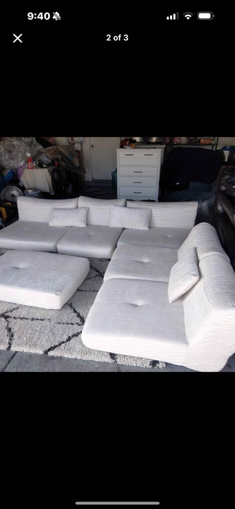 Modern Modular Sectional Beige Color