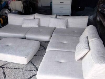 Modern Modular Sectional Beige Color