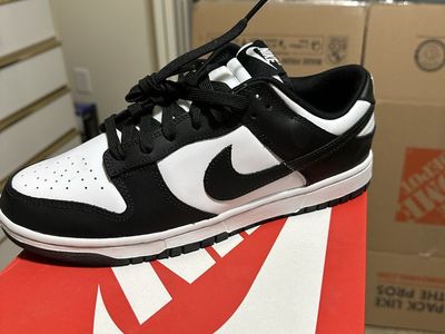 Nike Dunk Low Retro Panda Black White Sneakers - Men's Size 10, New with Box