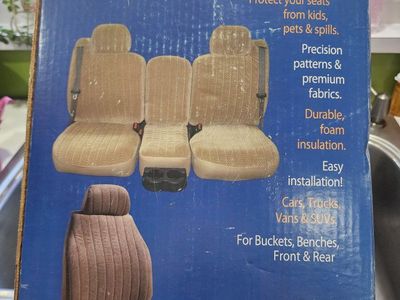Seat Designs Custom Seat Covers Regal Silver Fits 1999-2007 Ford F-Series Super Duty Front Bench