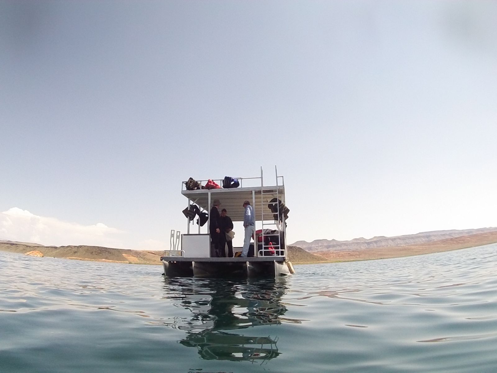 Party Boat/Barge with Scuba stairs and Double Decker diving platform