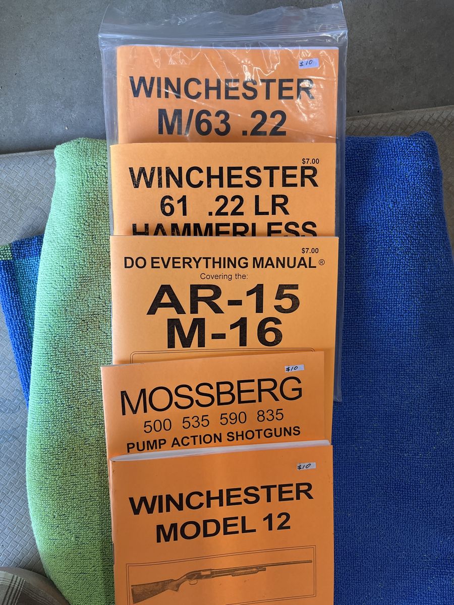 Firearms Manuals: Winchester M/63, 61, Model 12, Mossberg 500/590/835, AR-15/M-16