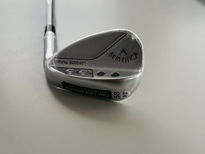 Callaway Jaws Raw 58* Wedge - New, Full Face Grooves, Dynamic Gold Steel Shaft