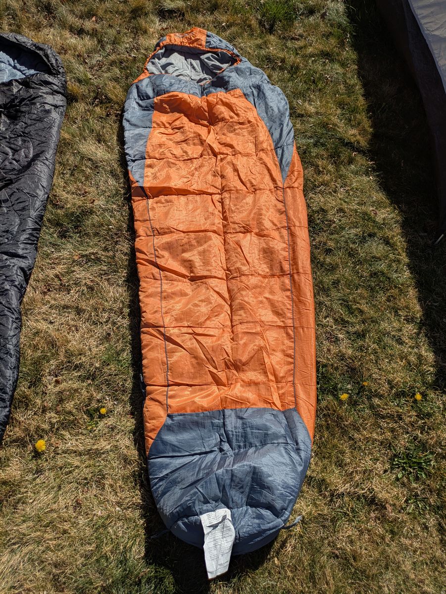 World Famous Sports Mummy style Sleeping bag [Orange and Gray]