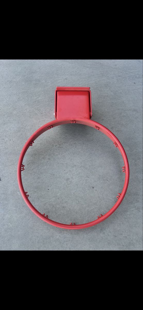 Red Heavy-Duty Breakaway Basketball Rim with Spring Mechanism