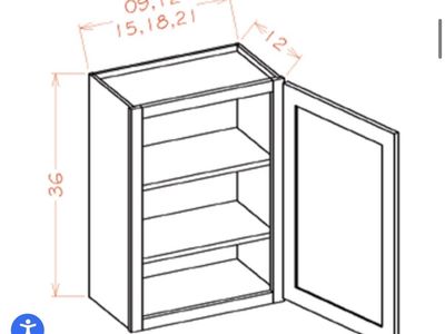 New in Box Shaker Honey Kitchen Wall Cabinet 9" W x 36" H (RTA)