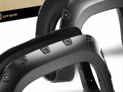 GMC Truck Wheel Fender Flares for Black Pocket Rivet Style Set