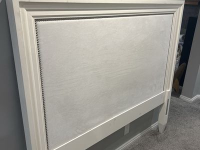 Queen size mattress, box spring, stand and headboard