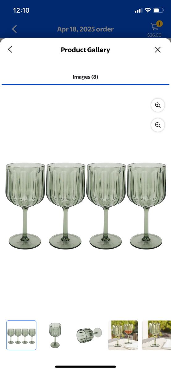 Plastic stem glasses
