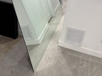 Large Frameless Wall Mirror