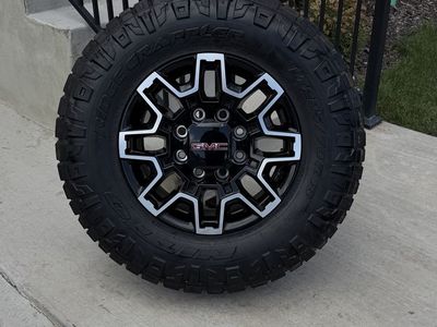 GMC Sierra 3500 AT4x Rims and Tires 295/70R18 Nitto Ridge Grappler