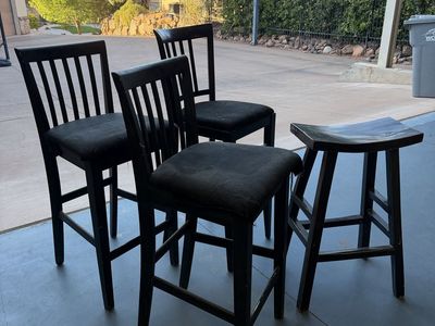 4 Black Bar Stools/Counter Chairs – $60 OBO