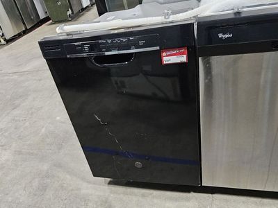 GE Built-In Dishwasher - Black, Standard Size, Scratched Door