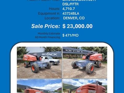 Boom Skyjack SJ66T 2017 4700 hrs 4x4 Diesel Colorado Springs CO