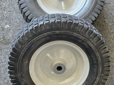 Pair of Heavy Duty Utility Cart & Lawn Equipment Wheels - Max Load 170kg