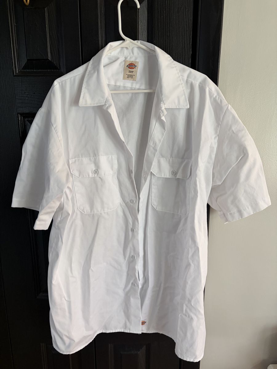 White Dickies short sleeve shirt