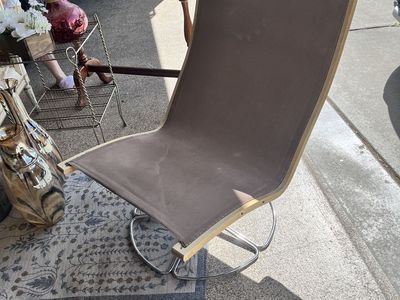 Vintage mid-century, modern canvas chair