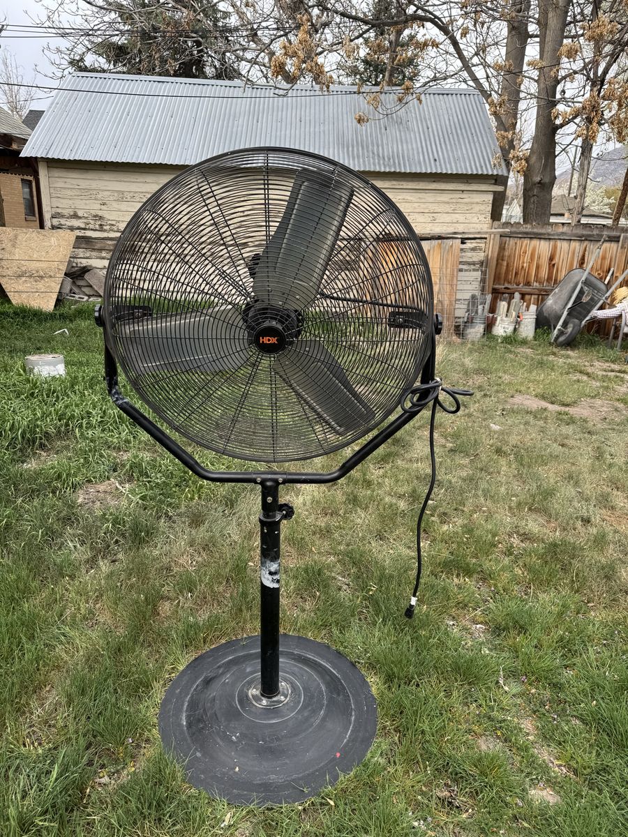 Heavy Duty HDX Shop Fan-Used 63 inches Tall