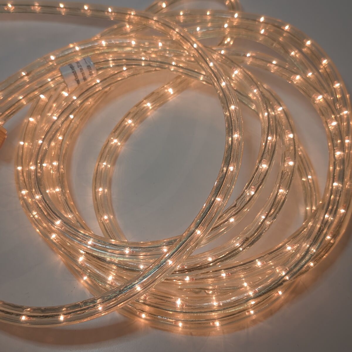 Vintage Christmas Lights Rope Style, White Light, 6 Strands, Tested and Working